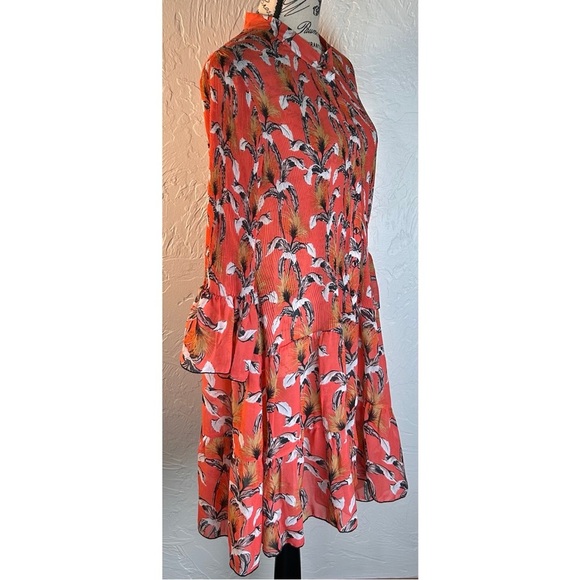 Lindi Women’s Vintage Boho Floral Long Sleeve Tunic Blouse Dress, size Large - Picture 7 of 9